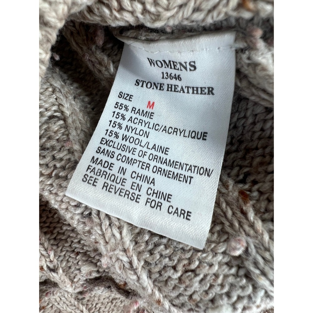 Woolrich Y2K Era Womens Ribbed Knit Sweater Minimalist Cabincore Wool Blend M - Picture 5 of 9